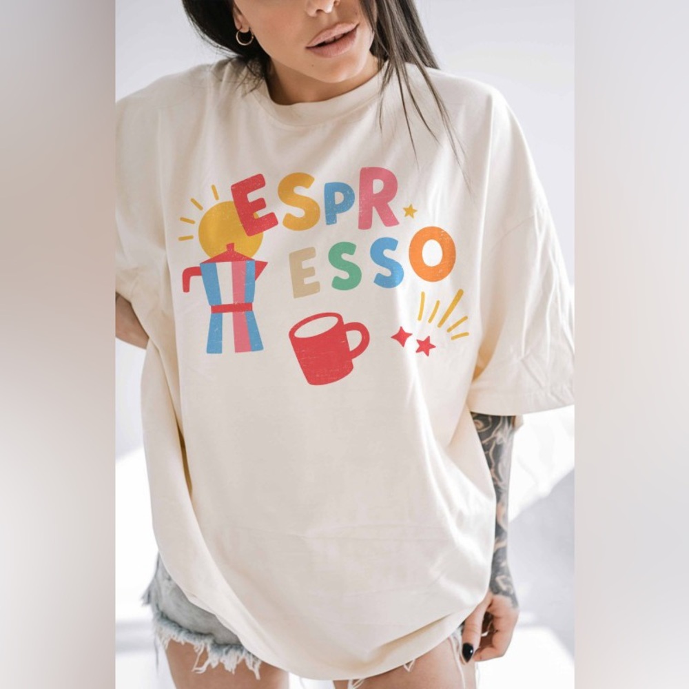 Espresso Oversized Graphic Tee